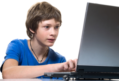 boy on pc